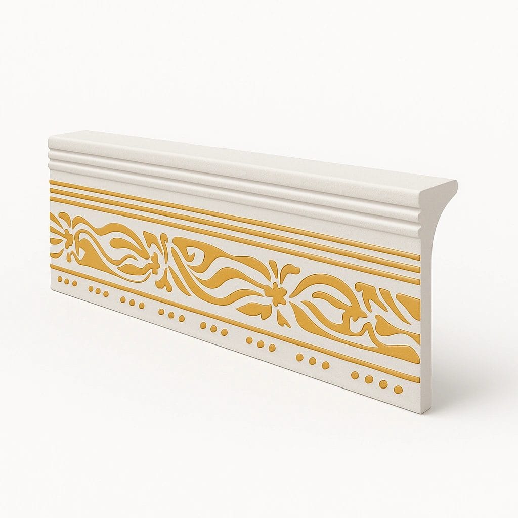Ornate White and Gold Coving