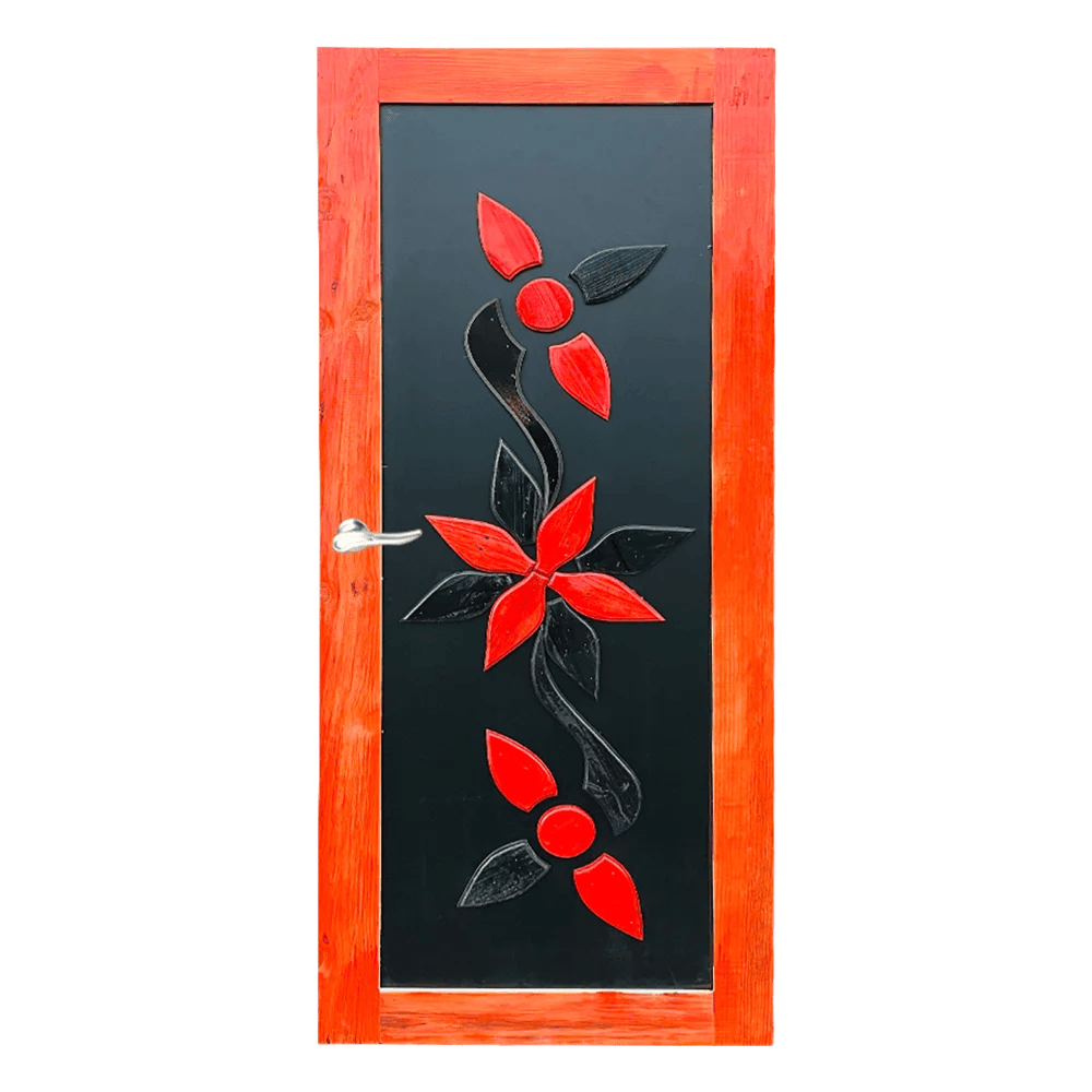 Pine Design Door - Single - Full Door