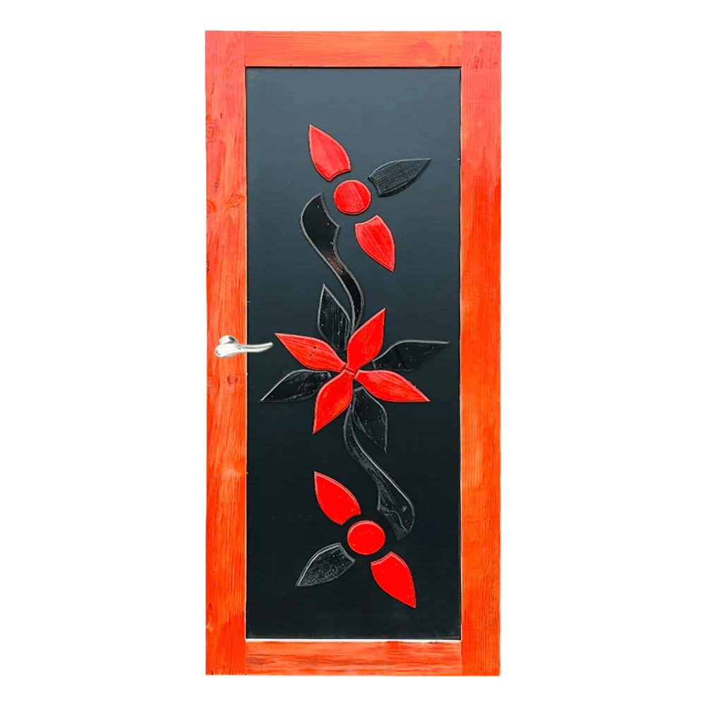 Pine Design Door - Single - Full Door
