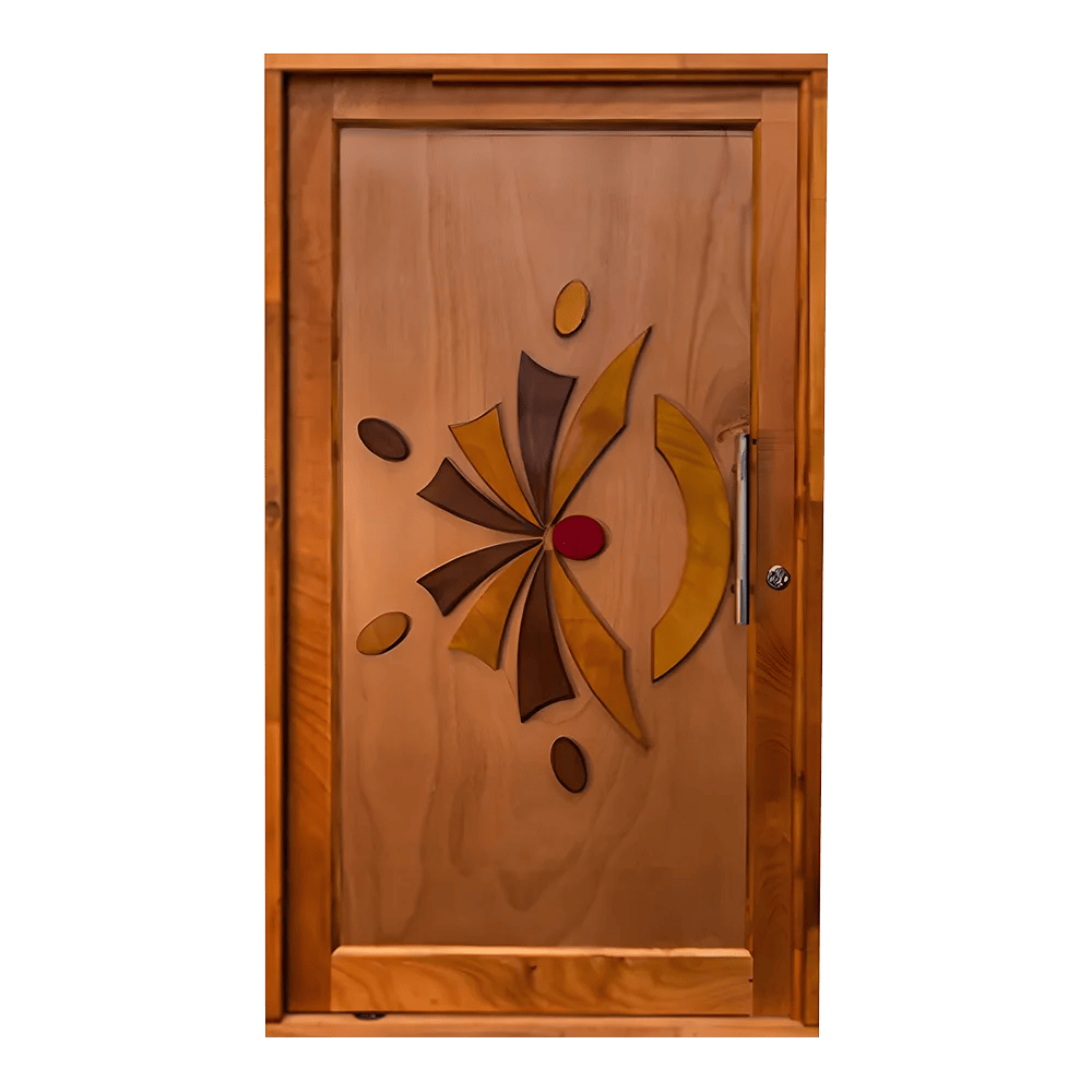 Pine Design Pivot Door – 1.2M X 2.1M - Complete Door.