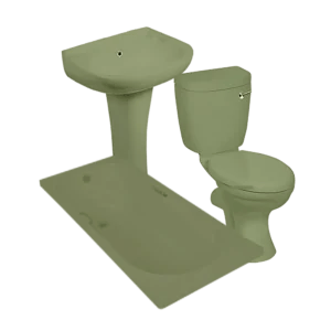 Bathroom Set 7 Pieces Avocado