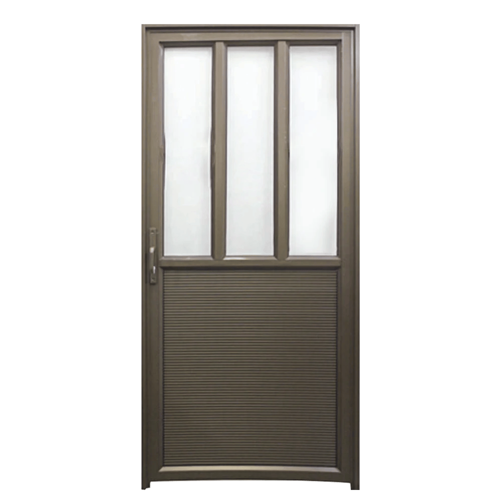 Aluminium Single Door - Full 3-Panel Design - Budget-Friendly