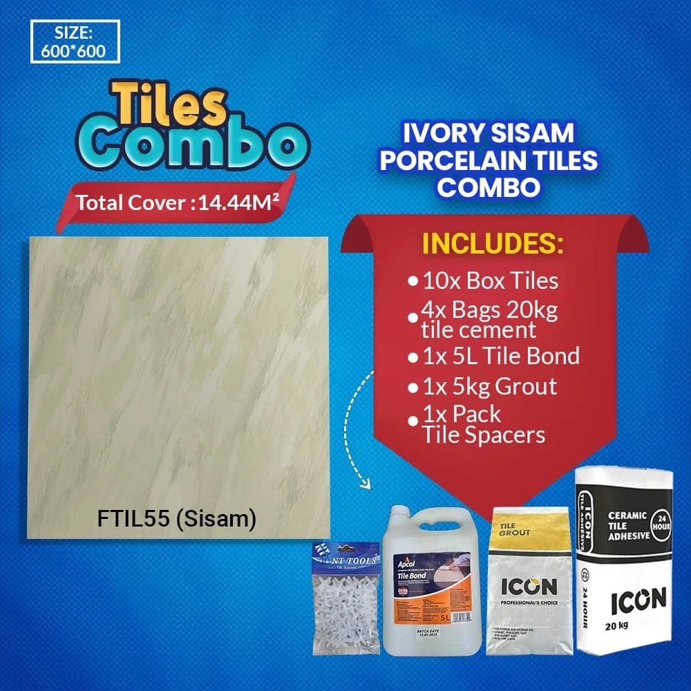 Sisam Ivory Floor Tile Combo