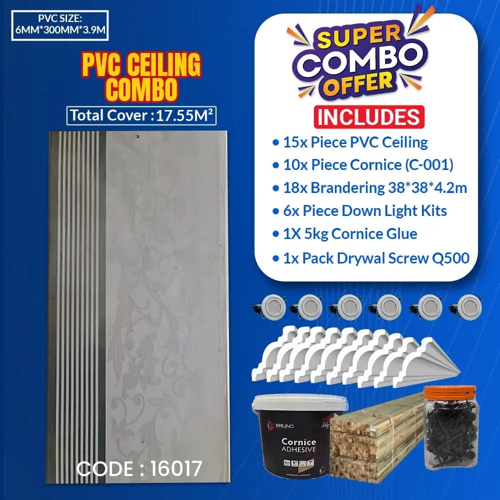 PVC Ceiling Combo | 17.55m² | 16017