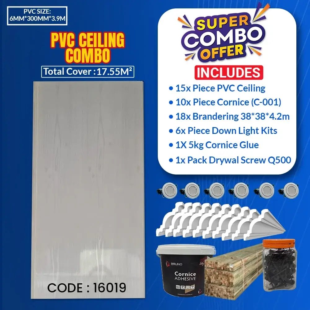 Pvc Ceiling Combo | 17.55M² | 16019