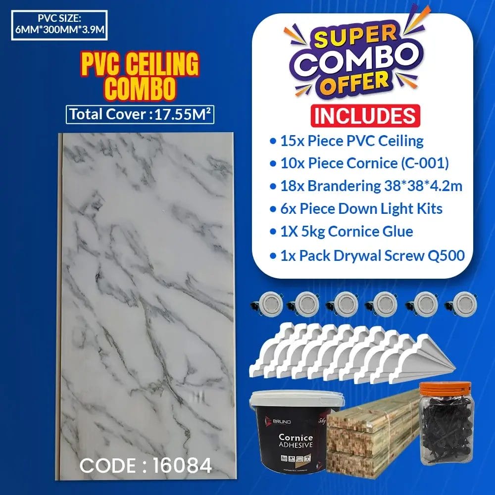 Pvc Ceiling Combo | 17.55M² | 16084