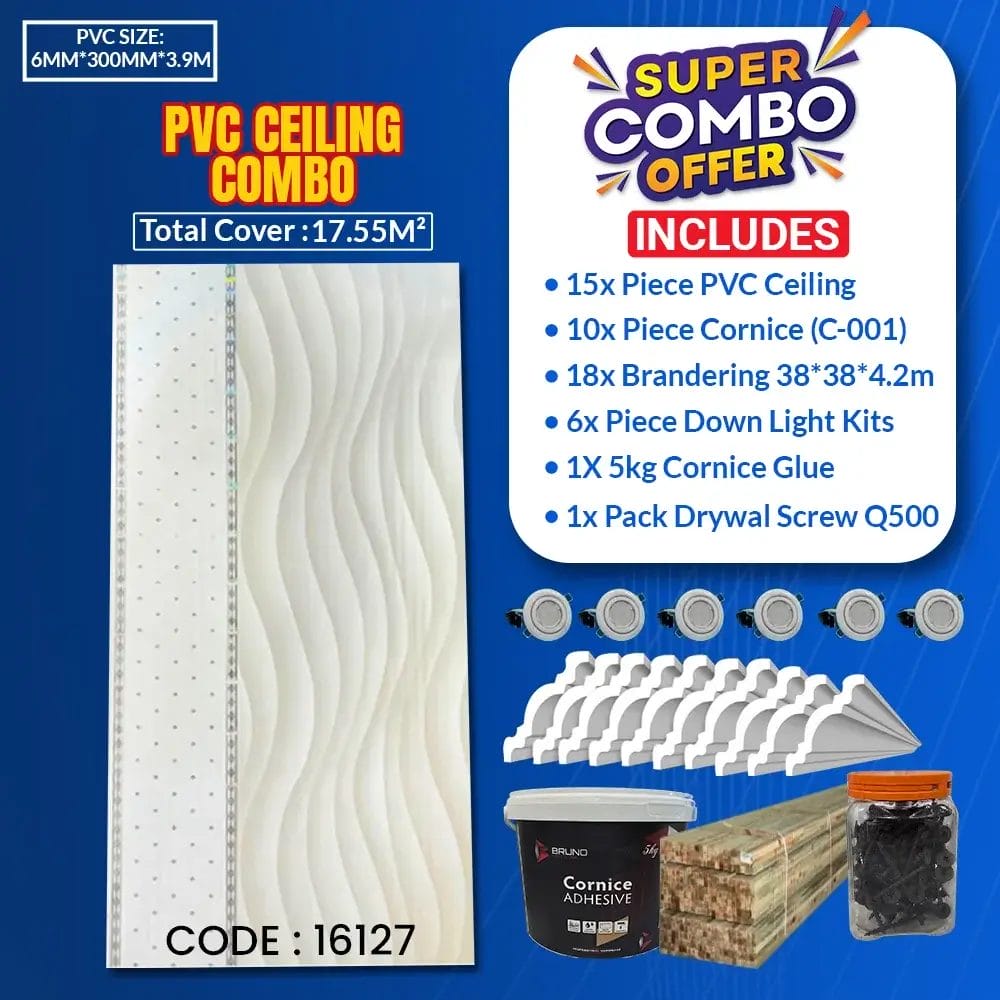 PVC Ceiling Combo | 17.55m² | 16127