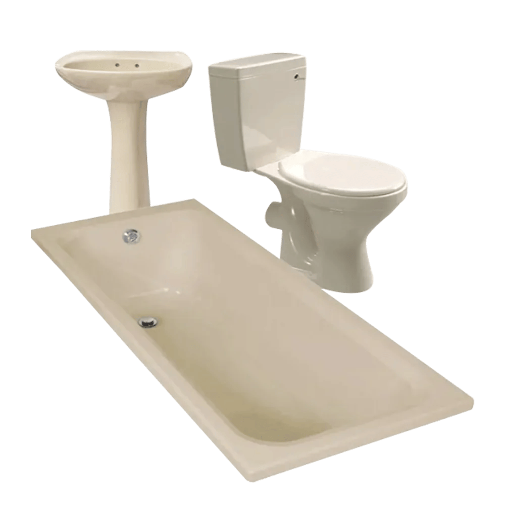 Bathroom Set 7-Pieces Almond/Ivory