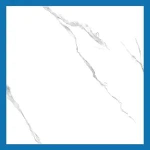 Carrara White Wall Tiles - Glossy Polished Ceramic - 400x400mm | A-Grade | MSG44002