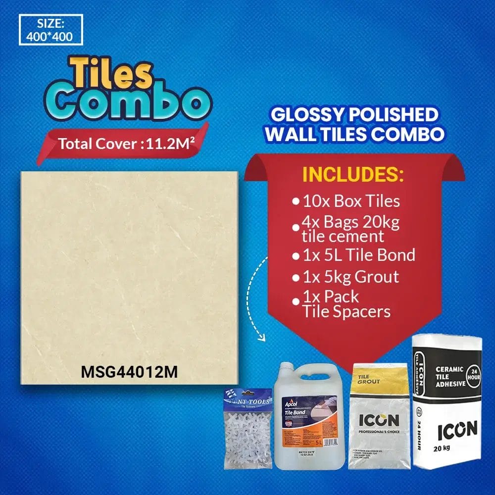 Wall Tiles Combo - Glossy Polished - Ceramic - 400X400mm | A-Grade | Msg44012m