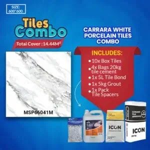 Carrara White Floor Tiles - MSP66041M
