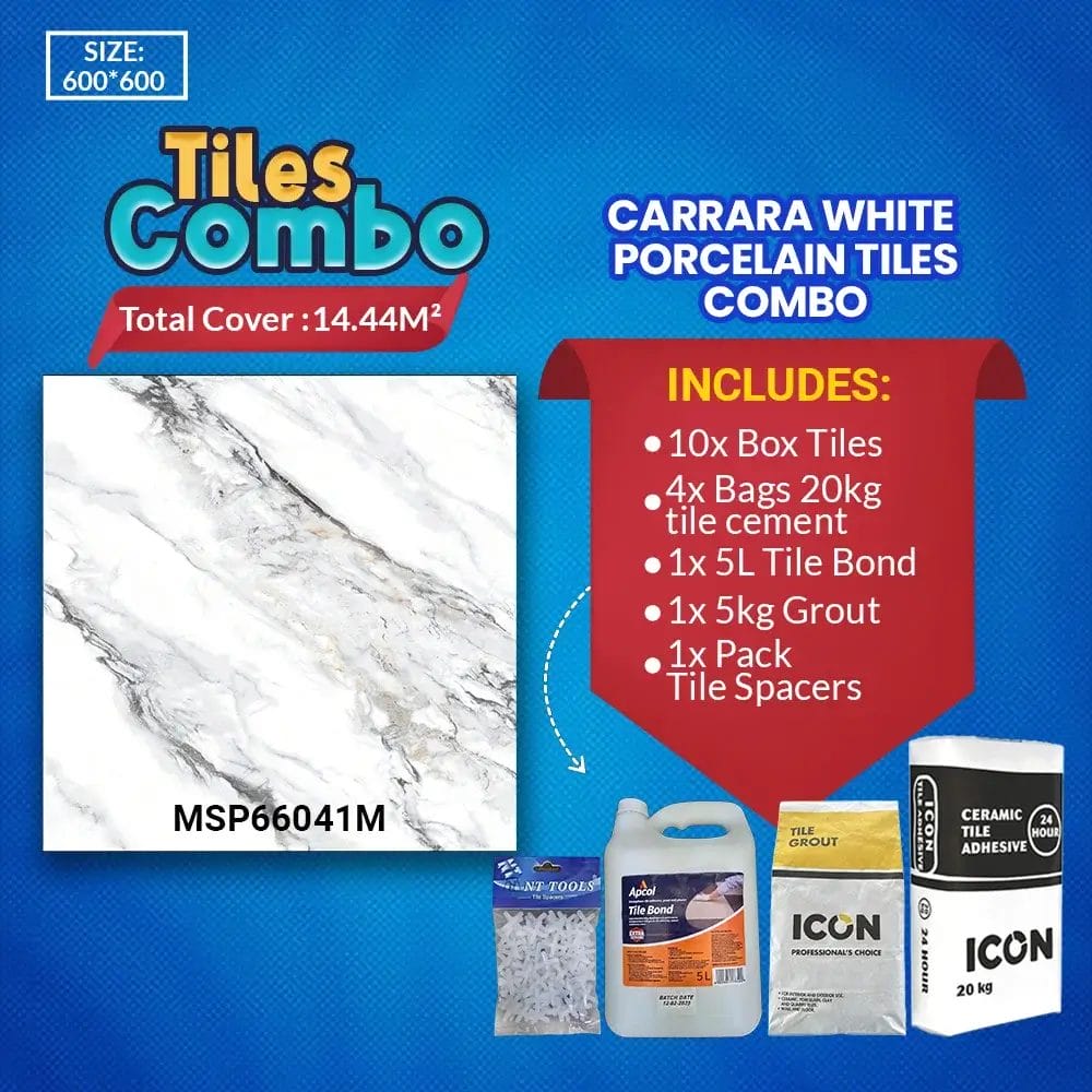 Carrara White Floor Tiles - MSP66041M