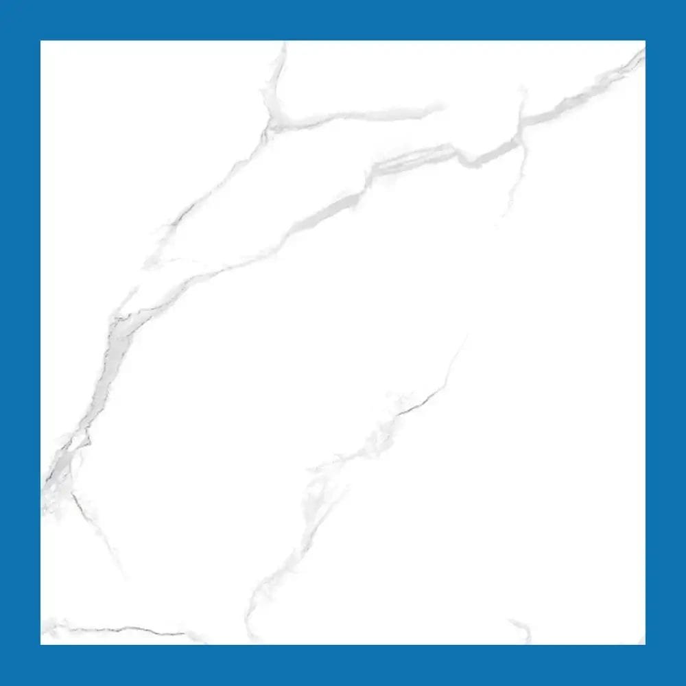 Carrara White Floor Tiles - Glossy Polished - Porcelain - 600x600mm - A Grade (MSP66045M)