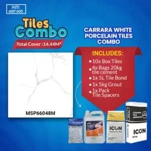 Carrara White Floor Tiles - MSP66048M