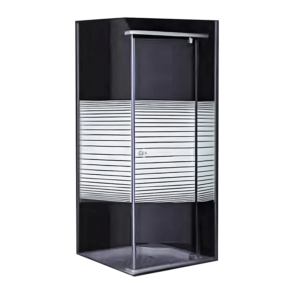 Pivot Shower Door With Stripe Design