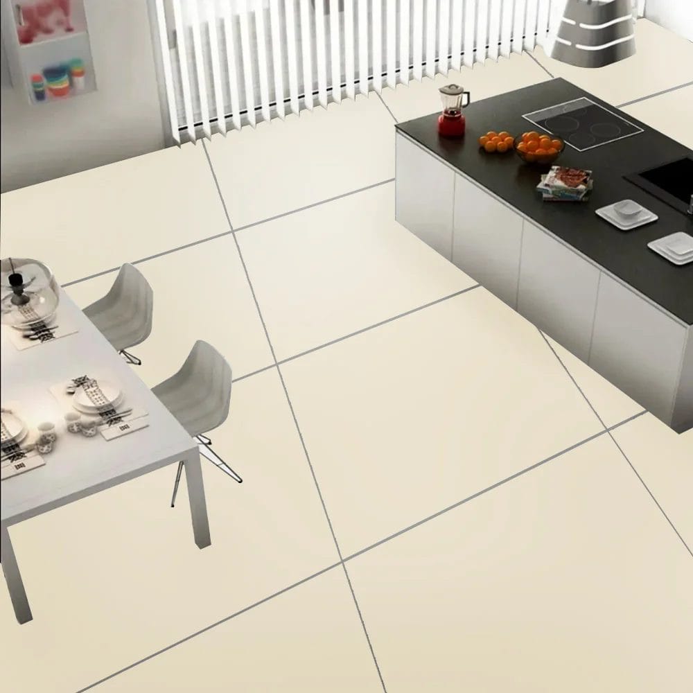 Buy Glossy Polished Ivory Porcelain Tiles 600X600mm, image size:1000x1000