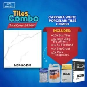 Carrara White Floor Tiles Combo