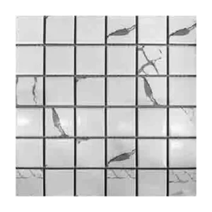 White Mosaic tiles - Grey marble