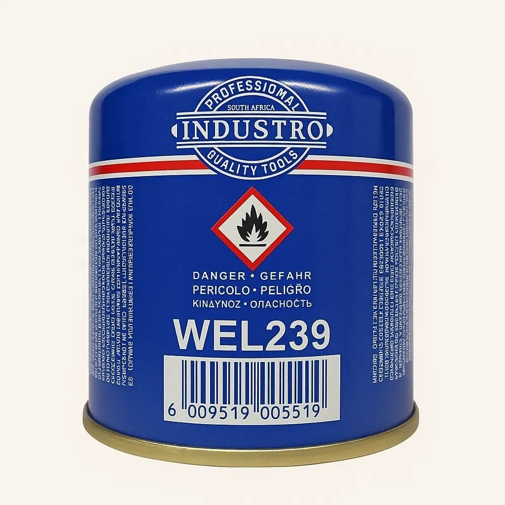 Industro Butane Gas Cartridge 190G for Welding and Outdoor Use