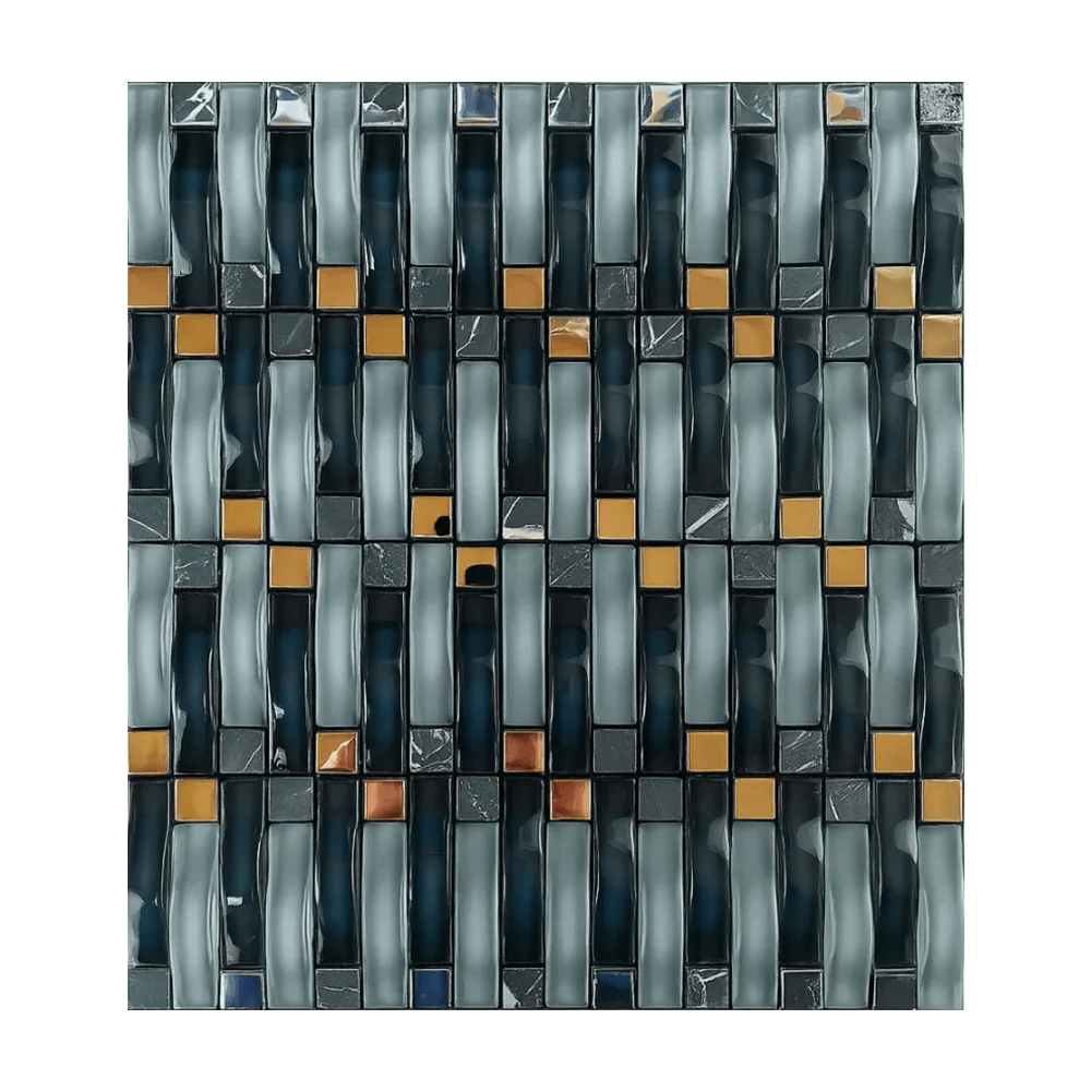 Mosaic Tiles - Clear And Black Marble | Gmgx03