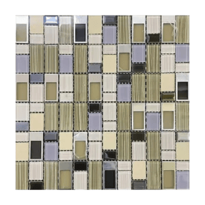 Mosaic Tiles – Grey And Black Marble | Mt015