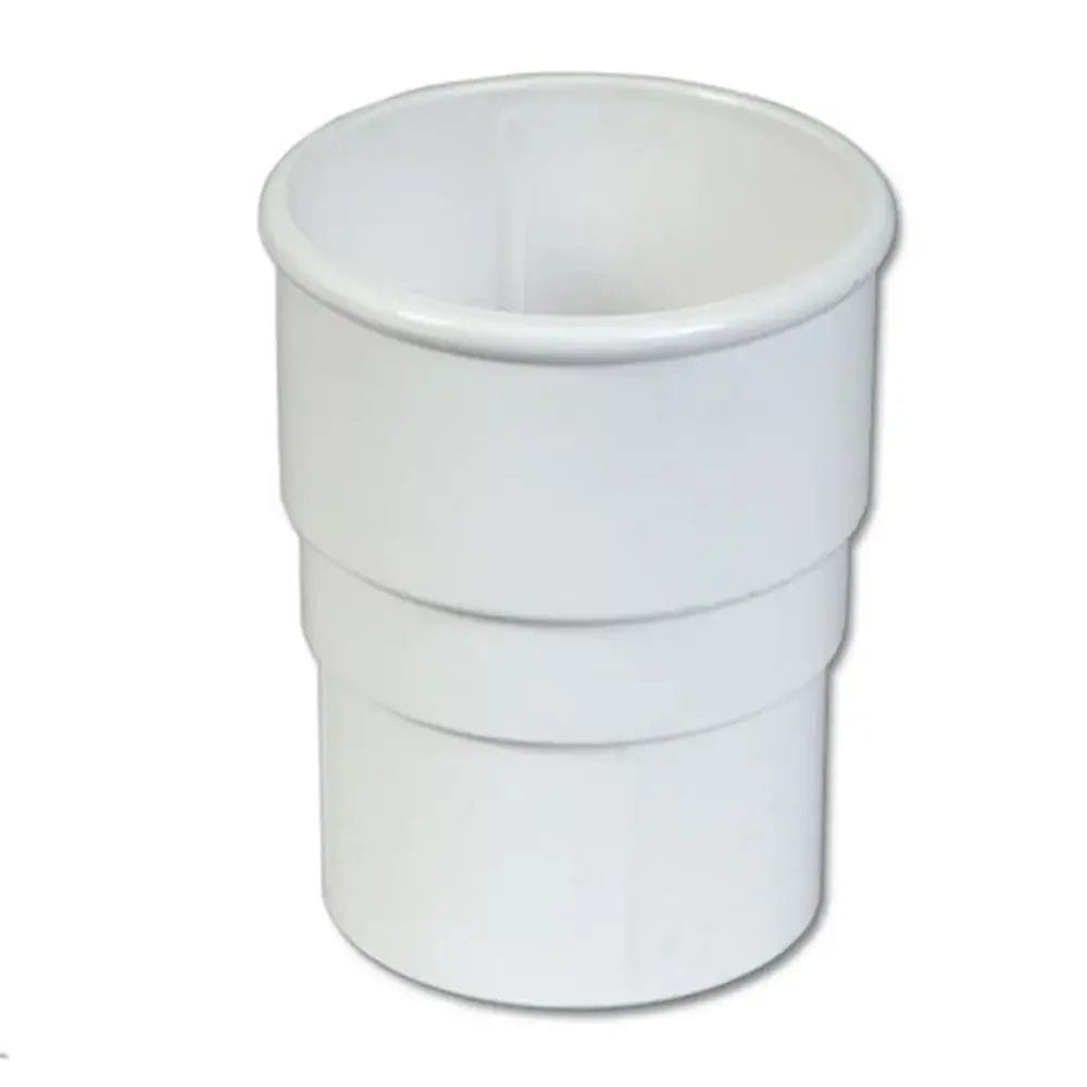 Downpipe Socket Connector White Pvc