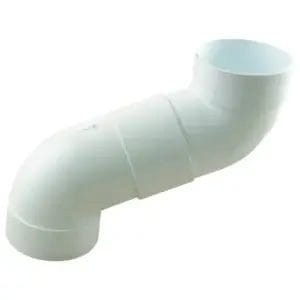 Downpipe Swan Neck Round White Pvc