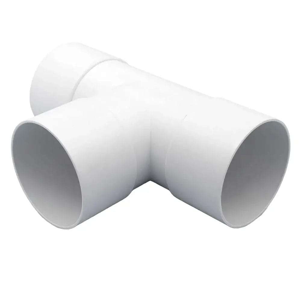 Downpipe T-Junction Round White Pvc