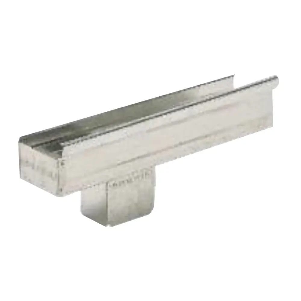 Gutter Ezf Fitting + Outlet & Stop End Right Hand Square 100x75mm Galvanized