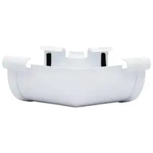 External Corner Half Round 45° White Pvc