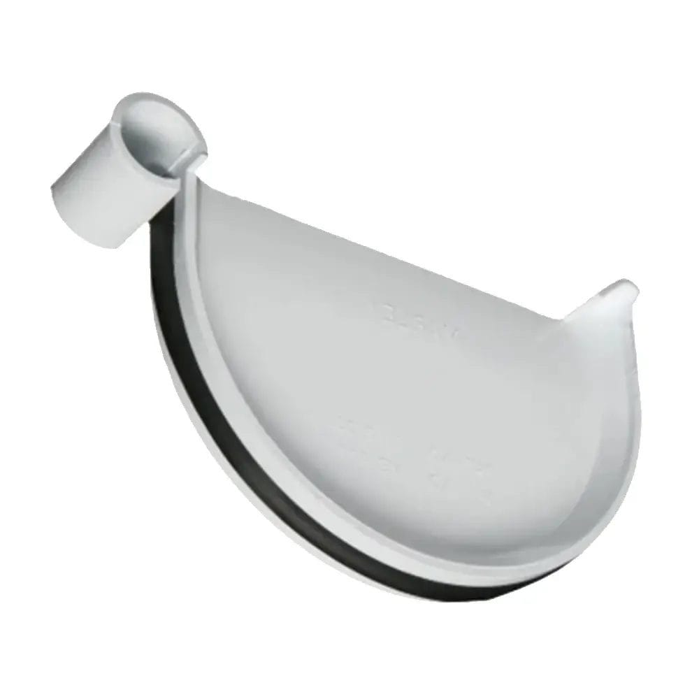 Gutter Half Round Stop End White Pvc