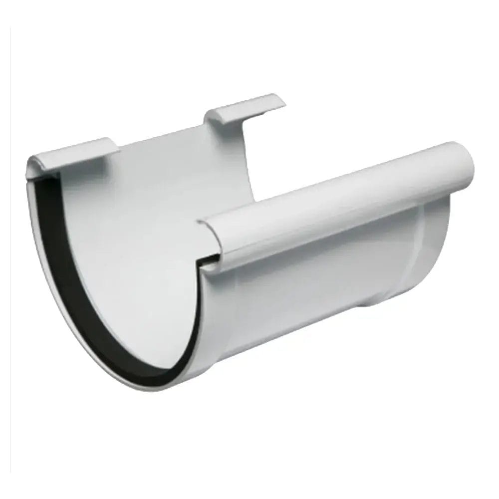 Gutter Half Round Union Clip White Pvc