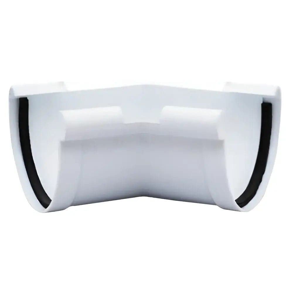 Internal Corner Half Round 45° White PVC