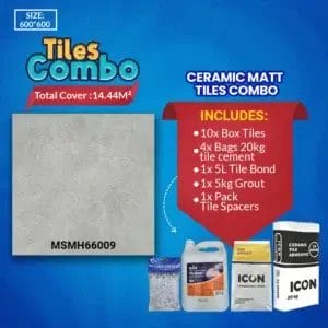 Matt Grey Tile Combo-Ceramic-600x600mm