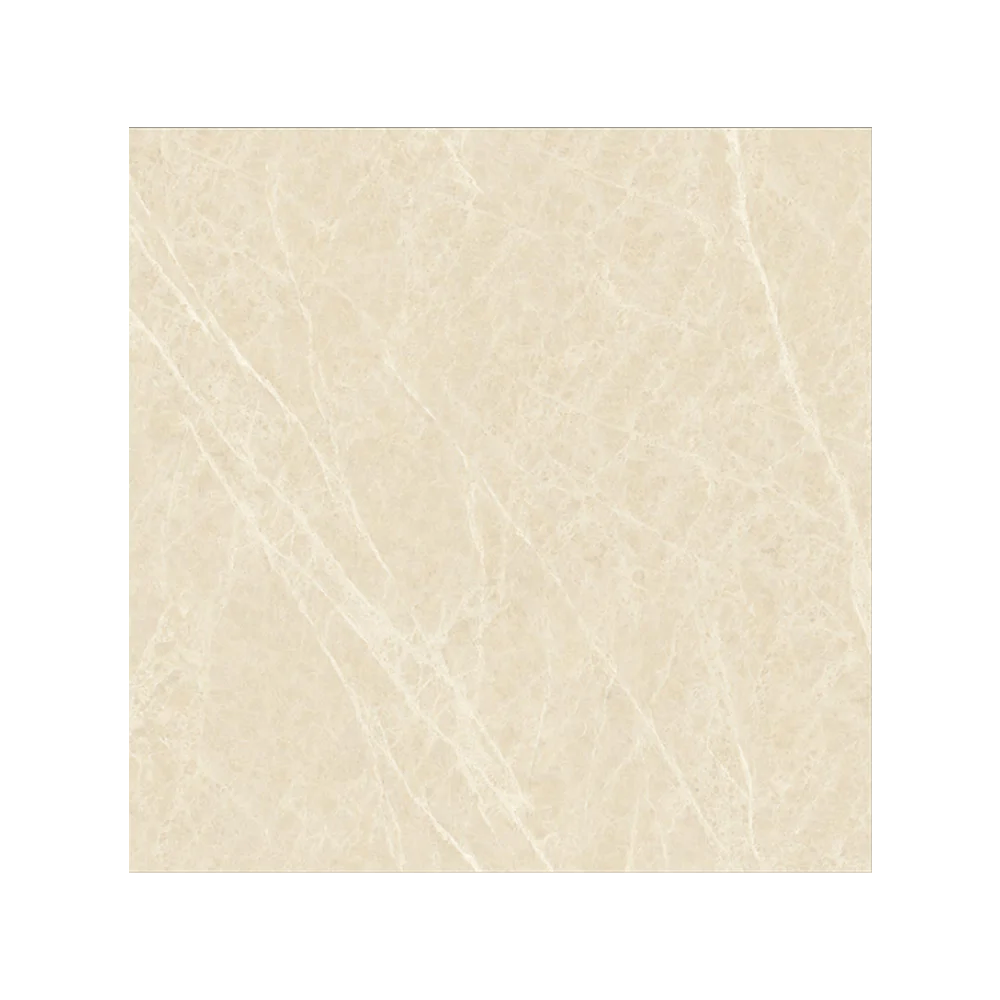 Light Ivory Glazed Polished Porcelain Tile