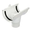 Gutter Half Round Outlet White Pvc