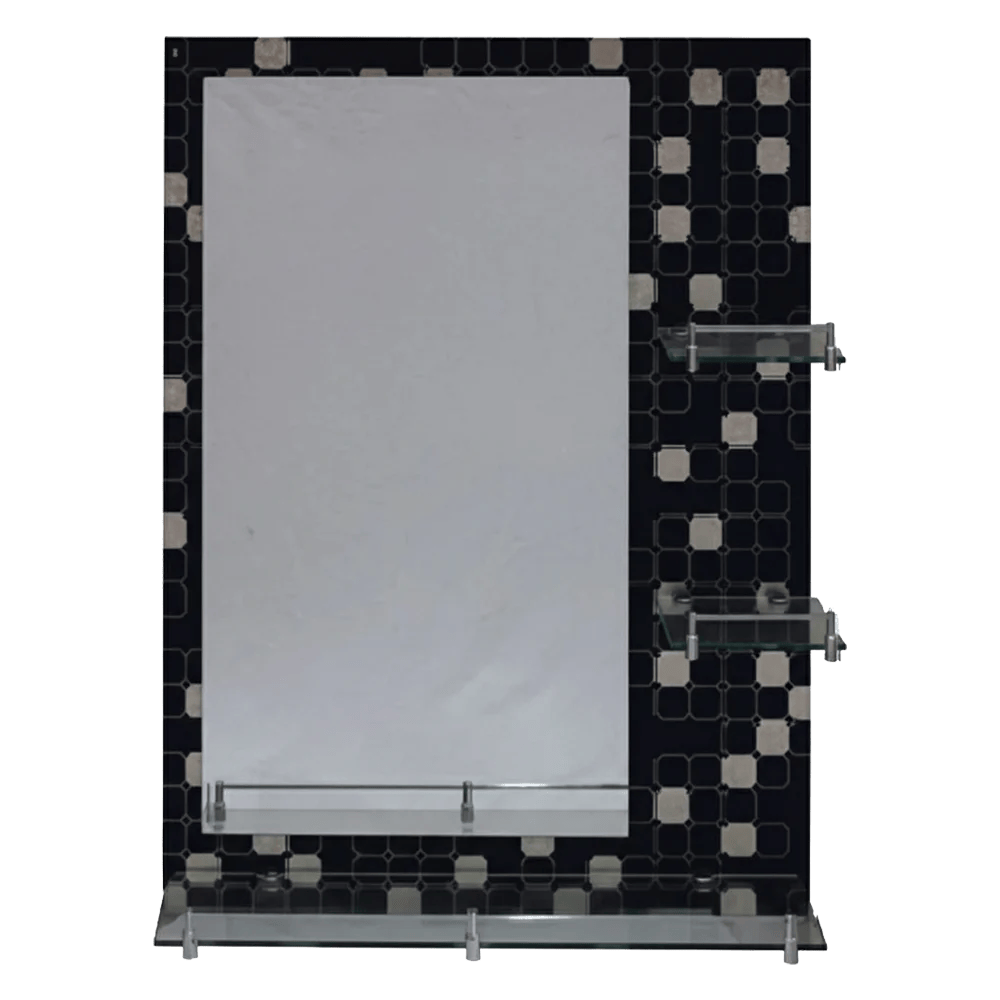 Black And Tourch Of Light Grey Mirror Bathroom 60*80Mm | Mir3203