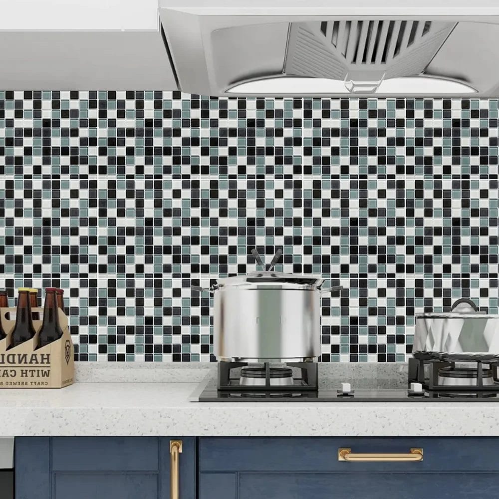 Modern Mosaic Tile – Blue and Black