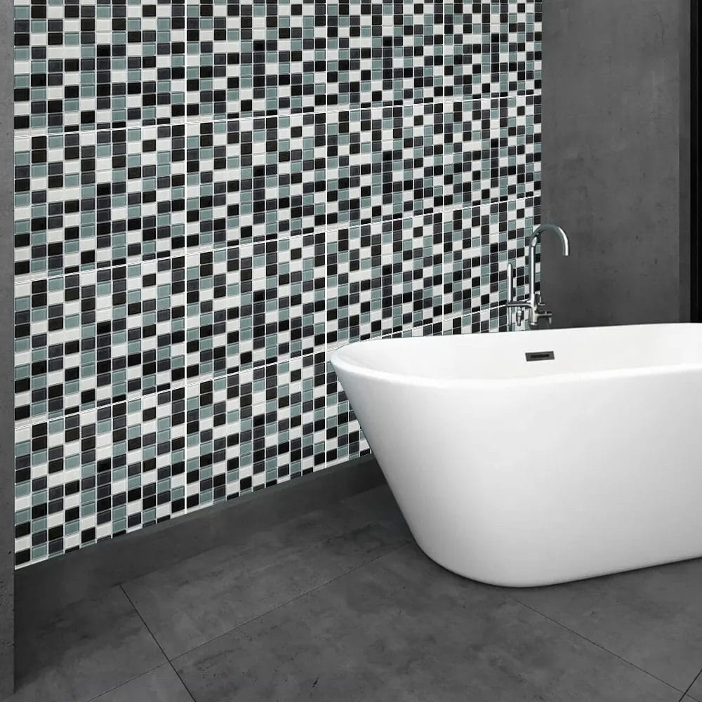 Modern Mosaic Tile – Blue and Black