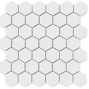 Premium White Mosaic Porcelain Tiles 282x271mm