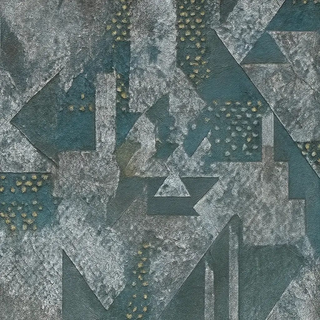 PVC Wallpaper – Modern Blue & Silver