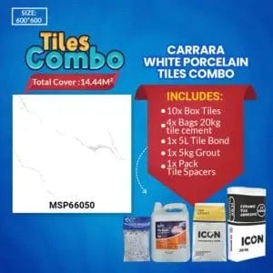 Carrara White Floor Tile Combo MSP66050