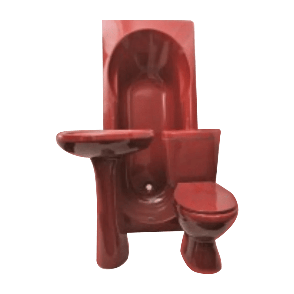 7-Piece Premium Bathroom Set in Maroon