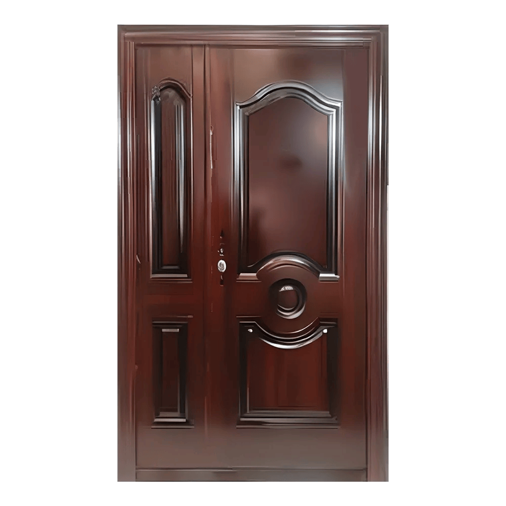 Metal entry door with sidelights