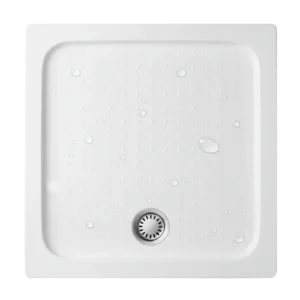 White Square Textured Shower Tray