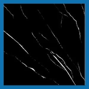 Ceramic Matt Black Marble Effect Tile 600×600mm