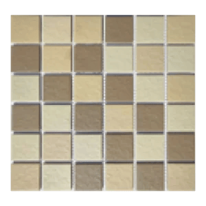 Beige Brown Square Mosaic Ceramic Tile