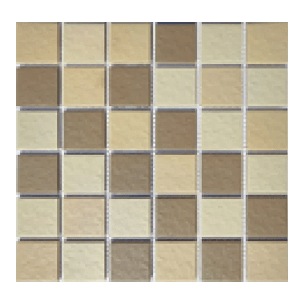 Beige Brown Square Mosaic Ceramic Tile