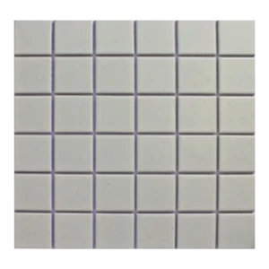 Light Grey Matte Mosaic Ceramic Tile