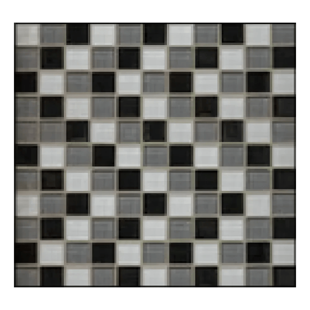 Black & White Glass Mosaic Tile | M17